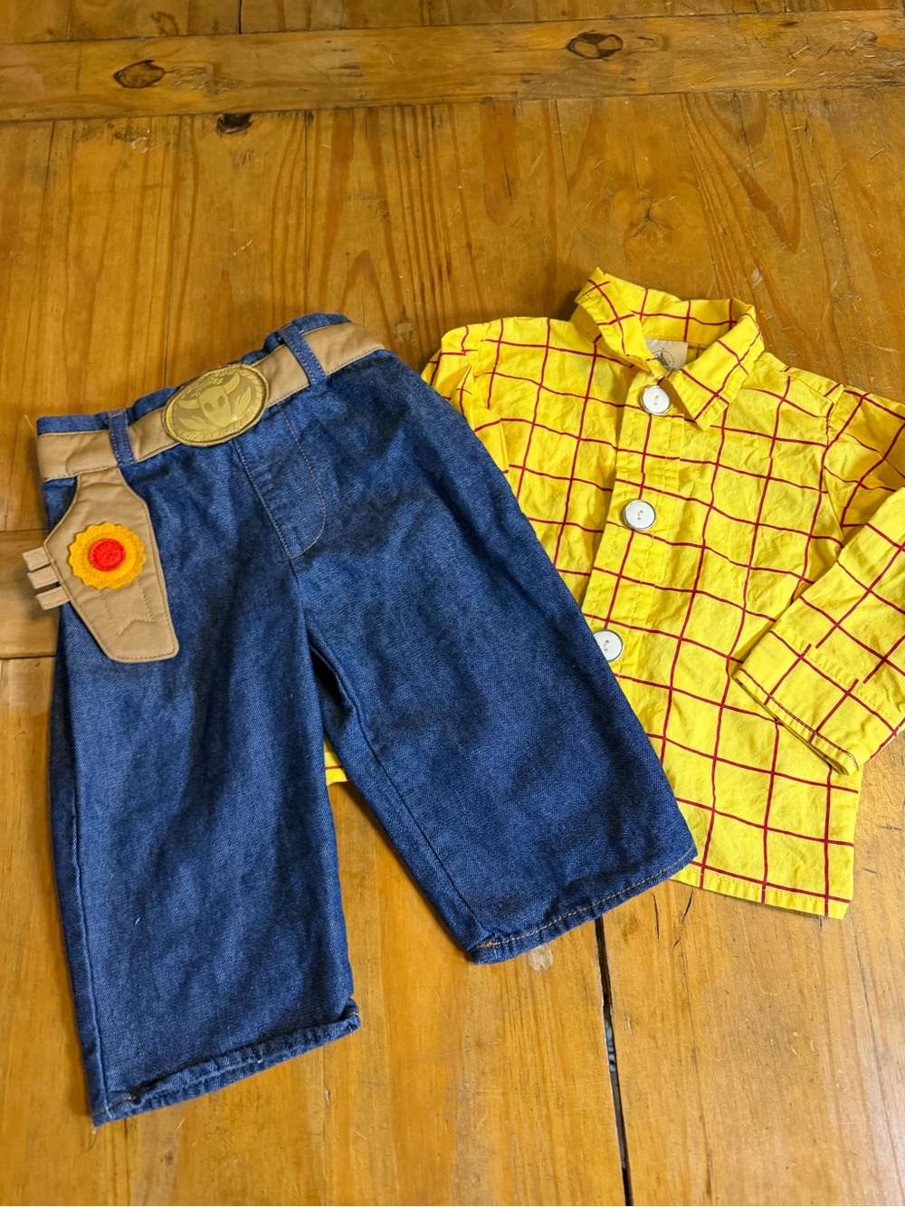 Disney Toy Story Woody Costume Outfit 12-18M Shirt Pants Belt Holster